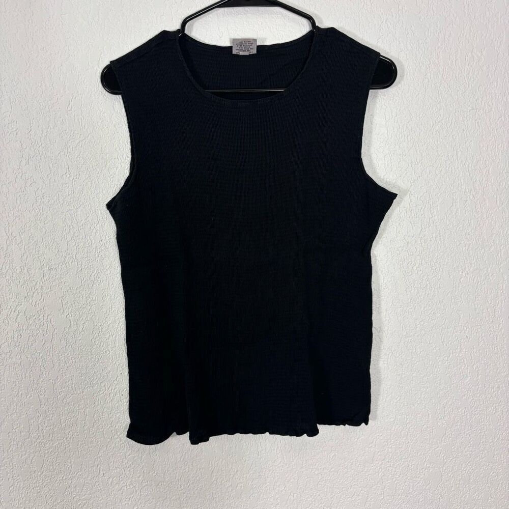 CP Shades Black 100% Rayon‎ Tank Top Women's Medium